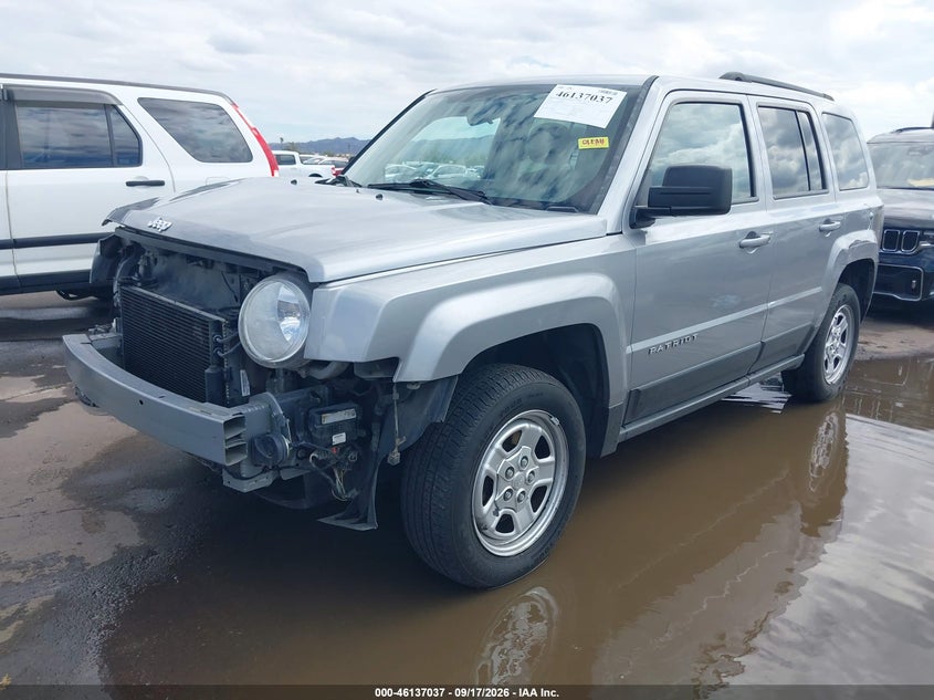 Vin: 1c4njrbb6fd231461, lot: 46636771, jeep patriot sport 20152