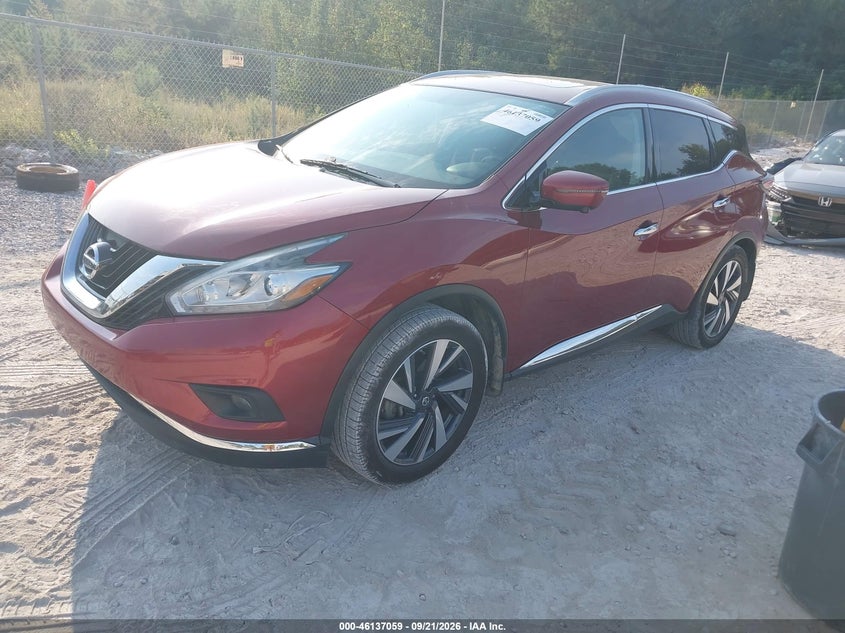 2018 Nissan Murano Platinum, Unknown, IAAI, VIN 5N1AZ2MGXJN159878 — photo 2