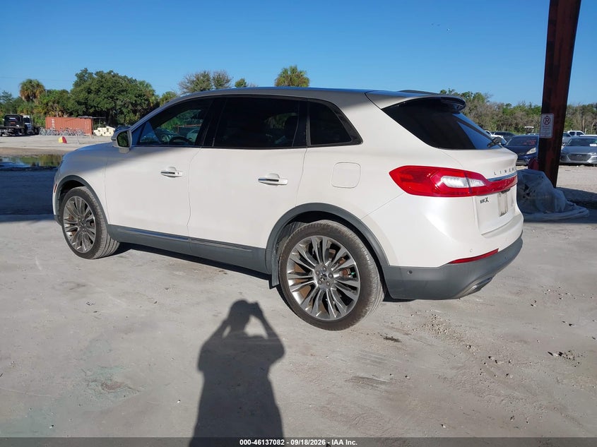 Vin: 2lmpj6lrxgbl66193, lot: 46636817, lincoln mkx reserve 20163