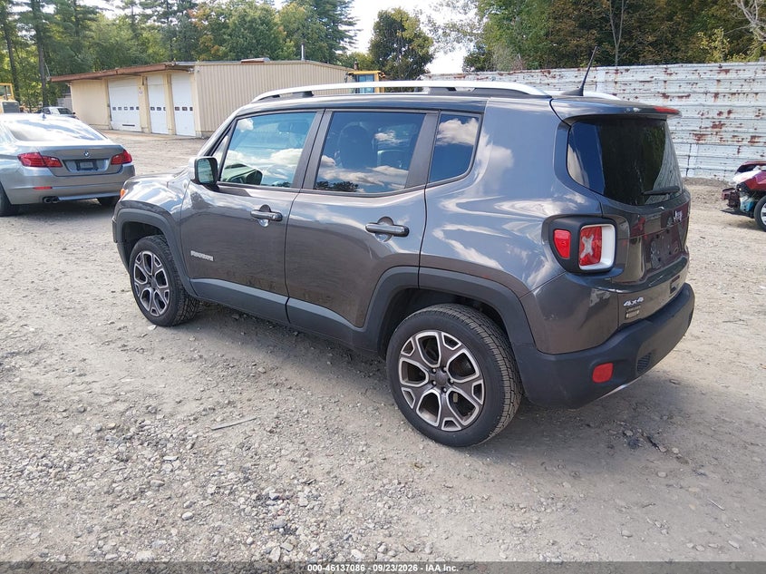 Vin: zaccjbdb8jpg89685, lot: 46636820, jeep renegade limited 4x4 20183