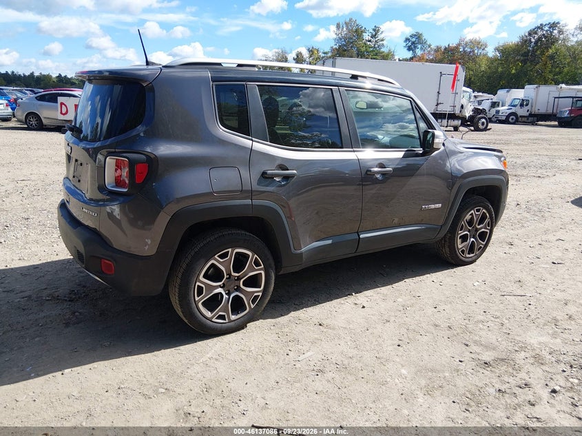Vin: zaccjbdb8jpg89685, lot: 46636820, jeep renegade limited 4x4 20184