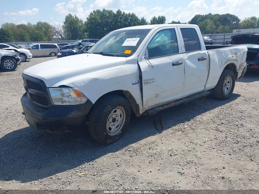Vin: 1c6rr6ft8js299588, lot: 46636841, ram 1500 tradesman  4x2 6'4 box 20182