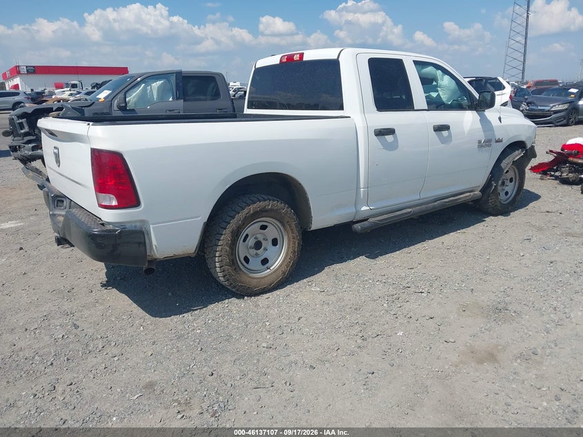 Vin: 1c6rr6ft8js299588, lot: 46636841, ram 1500 tradesman  4x2 6'4 box 20184