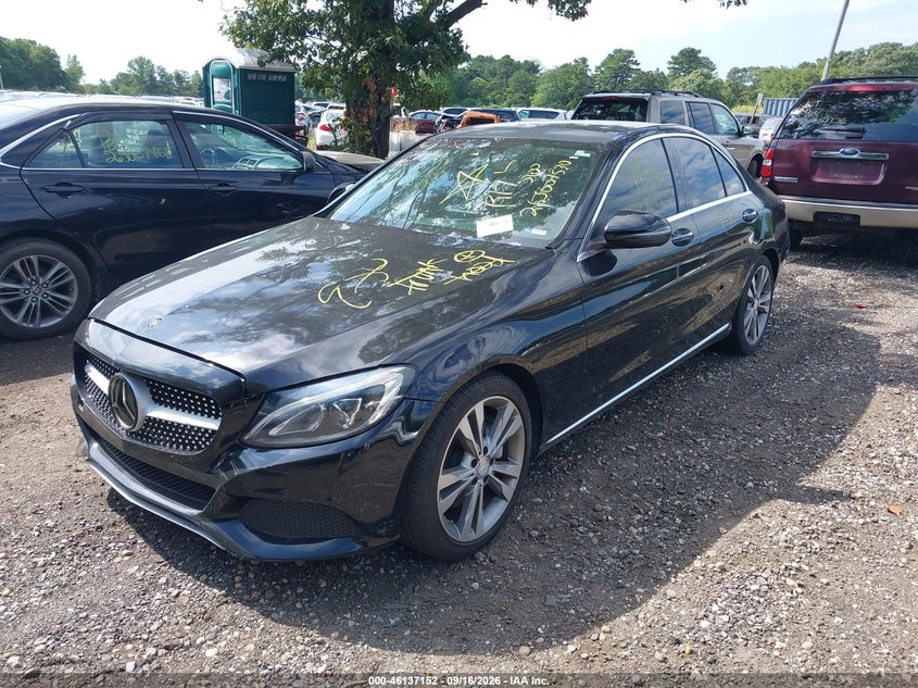Vin: 55swf4jb2hu206562, lot: 46636886, mercedes-benz c 300 20172