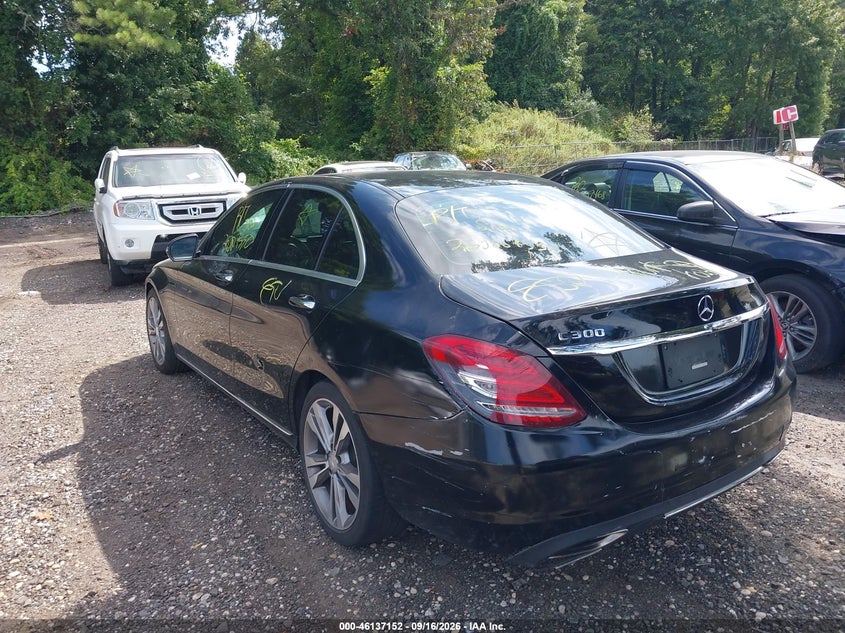 Vin: 55swf4jb2hu206562, lot: 46636886, mercedes-benz c 300 20173
