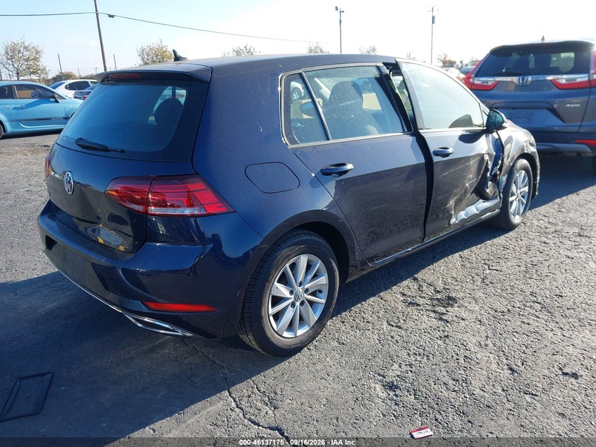 Vin: 3vwg57au1km029711, lot: 46636909, volkswagen golf 1.4t s/1.4t se 20194