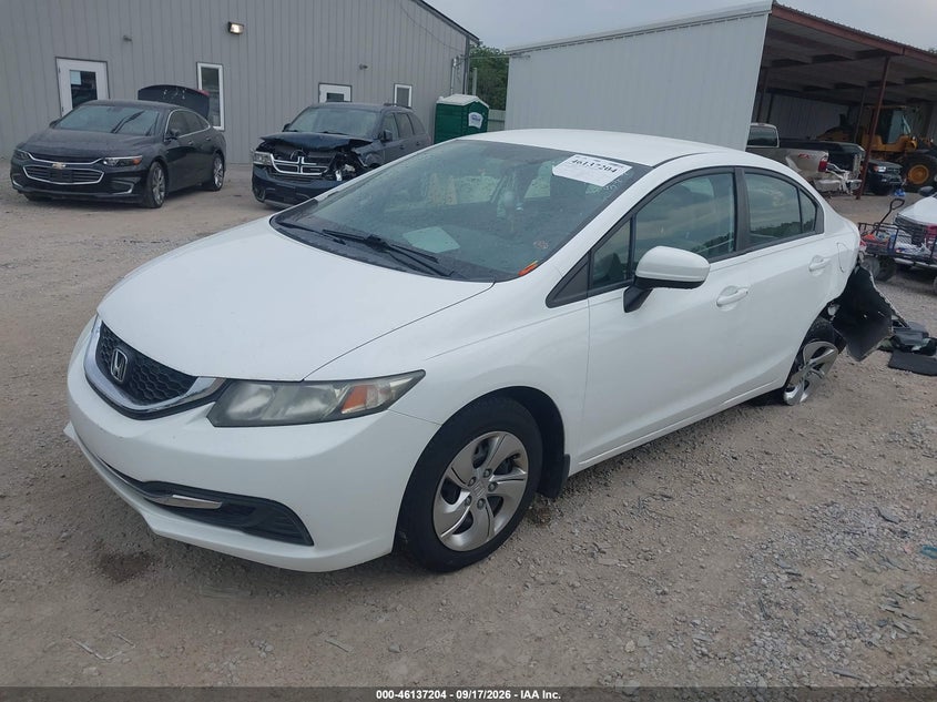 Vin: 19xfb2f52fe035755, lot: 46636938, honda civic lx 20152