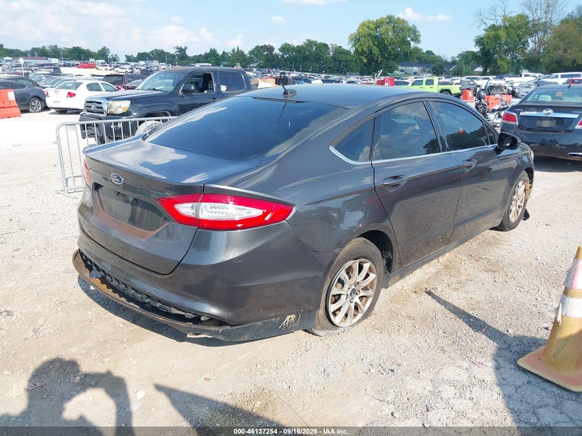 Vin: 1fa6p0g73f5116576, lot: 46636988, ford fusion s 20154
