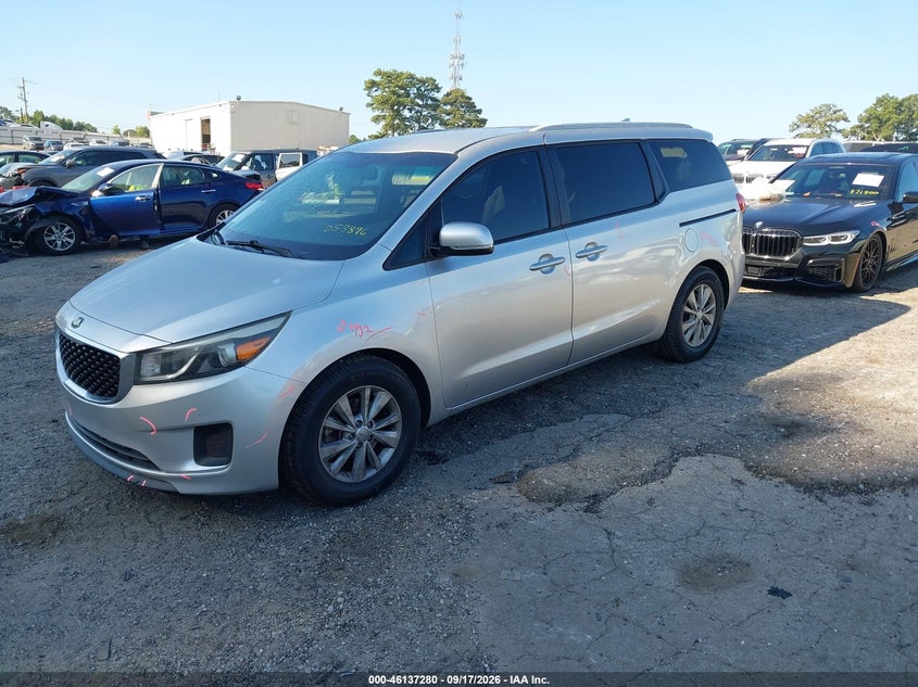 Vin: kndmb5c10f6053896, lot: 46637014, kia sedona lx 20152