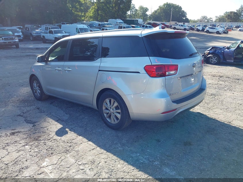 Vin: kndmb5c10f6053896, lot: 46637014, kia sedona lx 20153