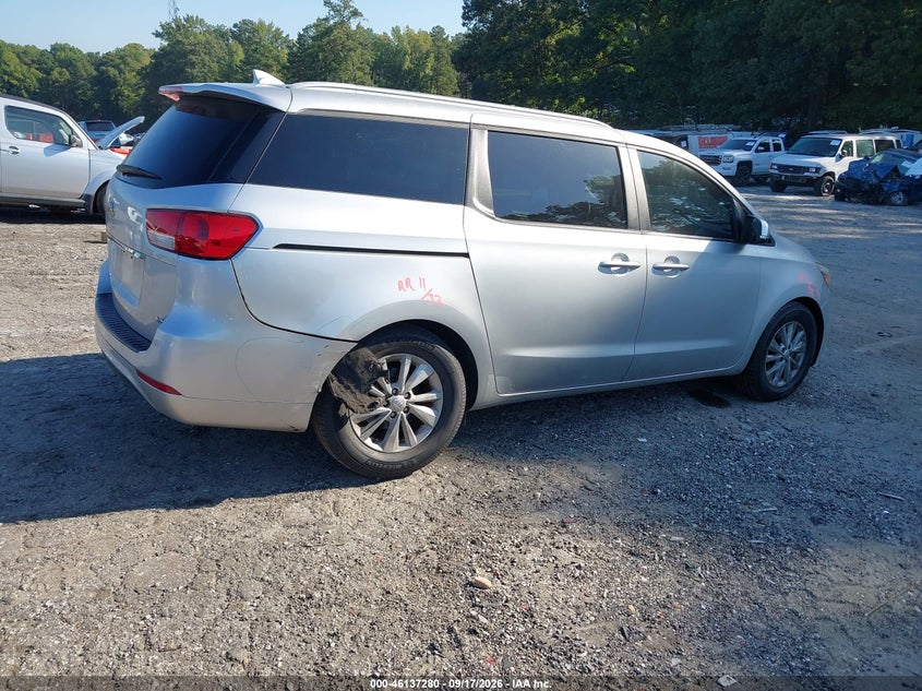 Vin: kndmb5c10f6053896, lot: 46637014, kia sedona lx 20154