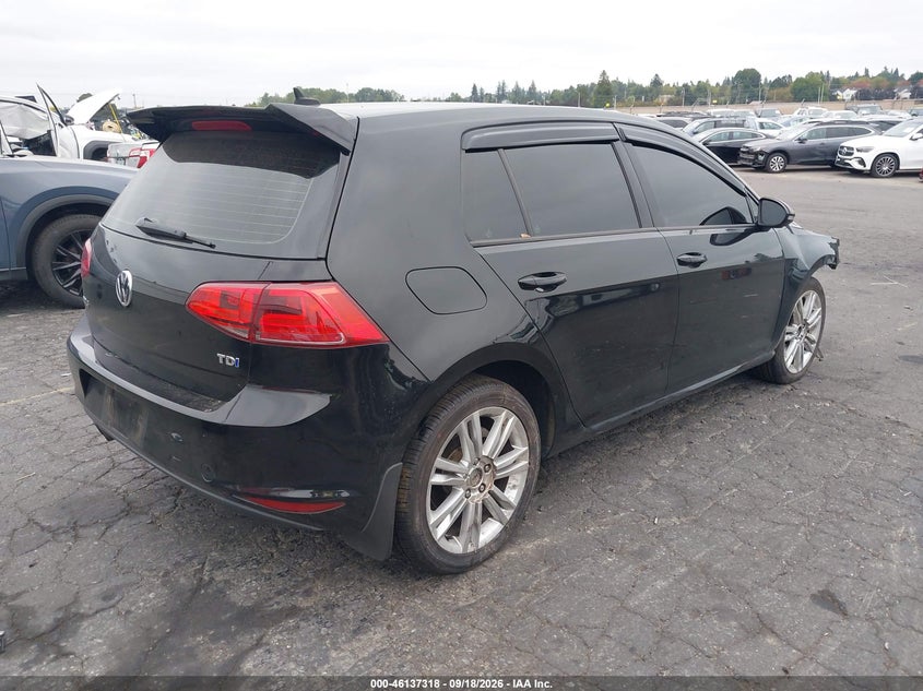 Vin: 3vw2a7au0fm050982, lot: 46637052, volkswagen golf tdi se 4-door 20154