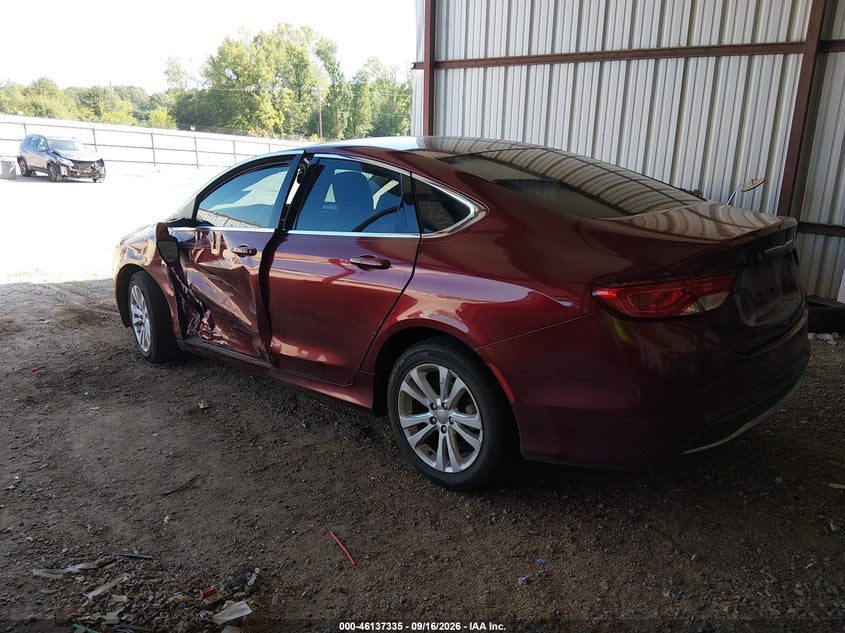 Vin: 1c3cccab2fn609869, lot: 46637069, chrysler 200 limited 20153