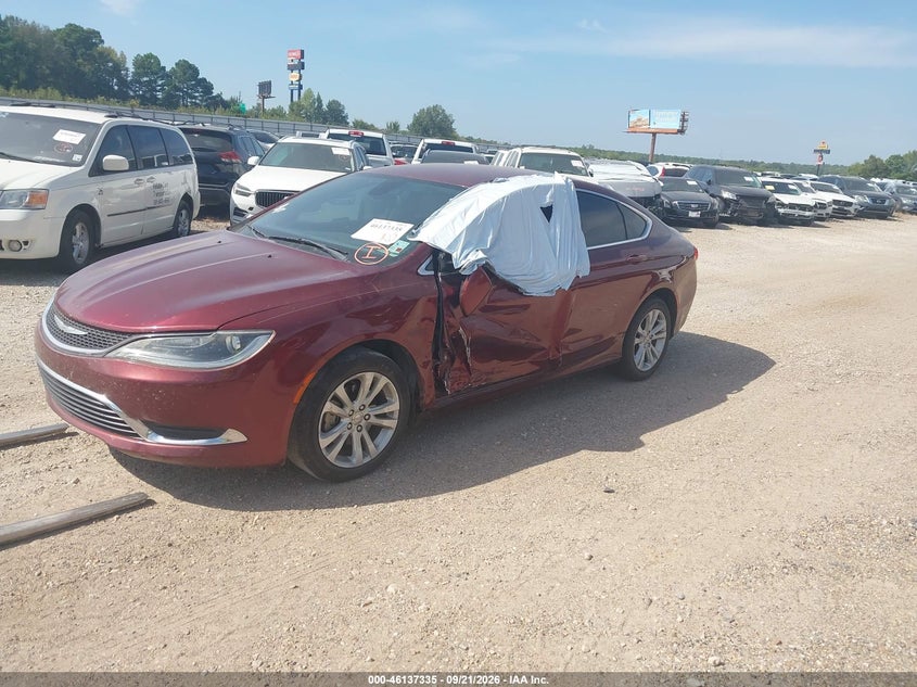 Vin: 1c3cccab2fn609869, lot: 46637069, chrysler 200 limited 20152