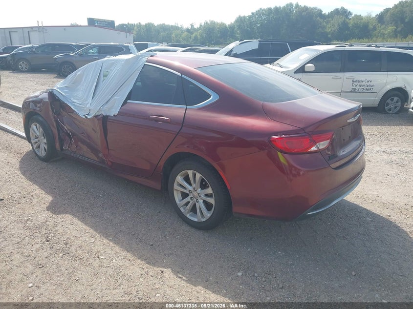 Vin: 1c3cccab2fn609869, lot: 46637069, chrysler 200 limited 20153