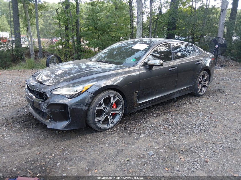 Vin: knae45lc2m6091463, lot: 46637121, kia stinger gt1 20212