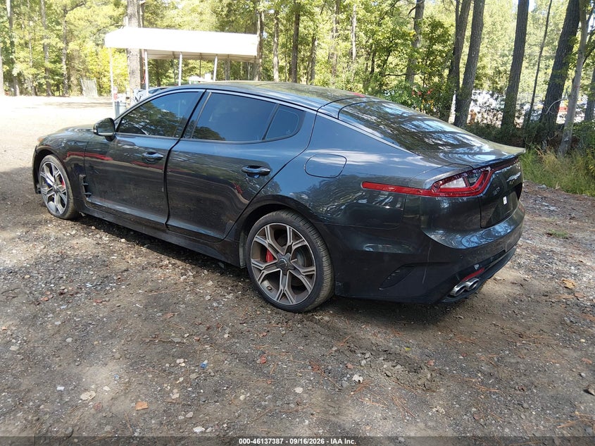 Vin: knae45lc2m6091463, lot: 46637121, kia stinger gt1 20213