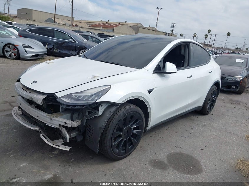 Vin: 5yjygdee5lf011110, lot: 46637151, tesla model y long range dual motor all-wheel drive 20202