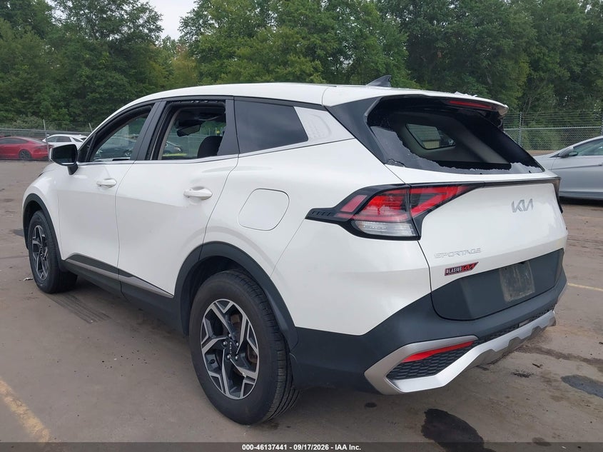 Vin: kndpucaf9p7108755, lot: 46637175, kia sportage lx 20233