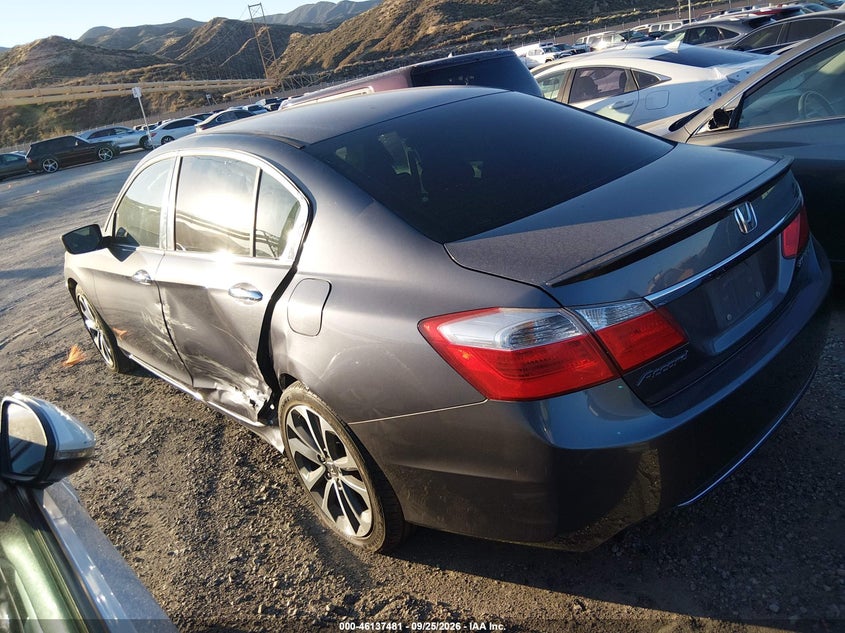 Vin: 1hgcr2f59fa245367, lot: 46637215, honda accord sport 20153