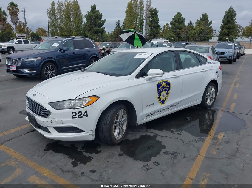 Vin: 3fa6p0lu1jr242677, lot: 46637299, ford fusion hybrid se 20182