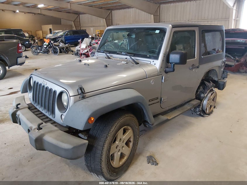 2016 Jeep Wrangler, Лівий зад, IAAI, VIN 1C4GJWAG9GL170196 — фото 2