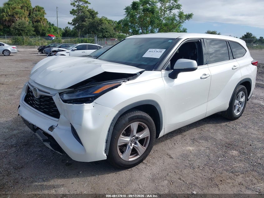 Vin: 5tdczrah8ms042575, lot: 46637353, toyota highlander l 20212