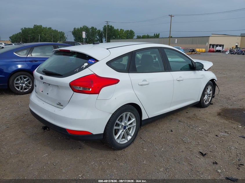 Vin: 1fadp3k25fl301387, lot: 46637370, ford focus se 20154