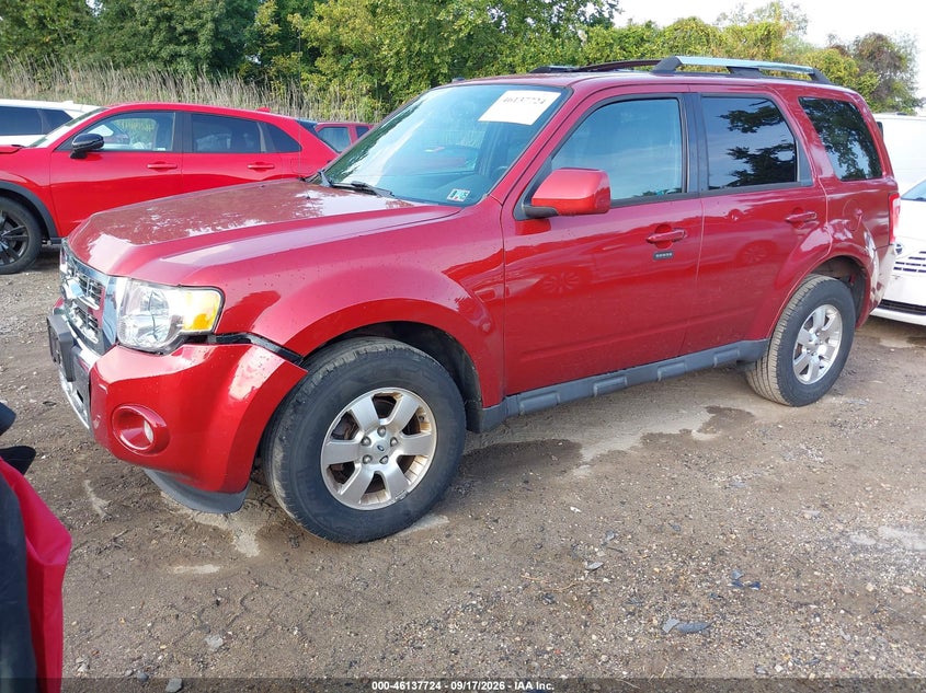 Vin: 1fmcu9eg0ckc50970, lot: 46637458, ford escape limited 20122