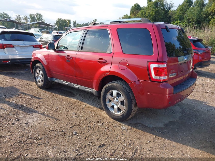 Vin: 1fmcu9eg0ckc50970, lot: 46637458, ford escape limited 20123