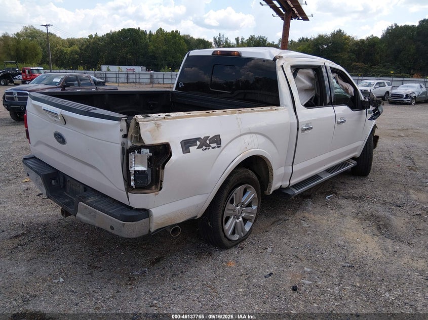 Vin: 1ftew1ef1hkc15488, lot: 46637500, ford f-150 lariat 20174