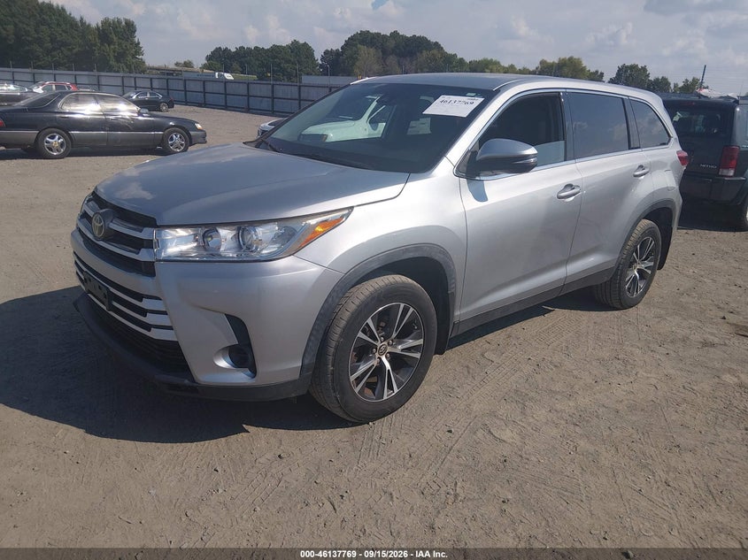 Vin: 5tdbzrfh3ks704998, lot: 46637503, toyota highlander le 20192
