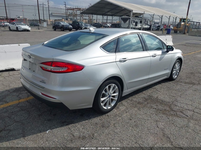 Vin: 3fa6p0lu9kr100420, lot: 46637554, ford fusion hybrid se 20194