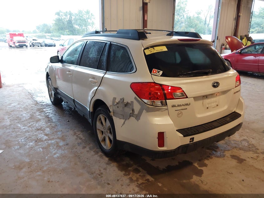 Vin: 4s4brccc6e3228110, lot: 46637571, subaru outback 2.5i premium 20143