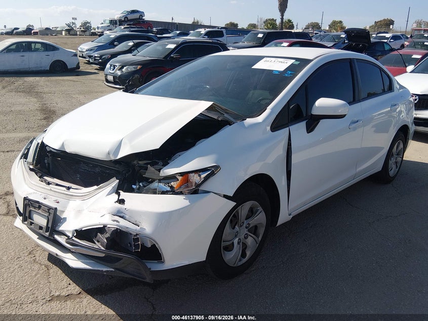 Vin: 2hgfb2f54fh540105, lot: 46637639, honda civic lx 20152