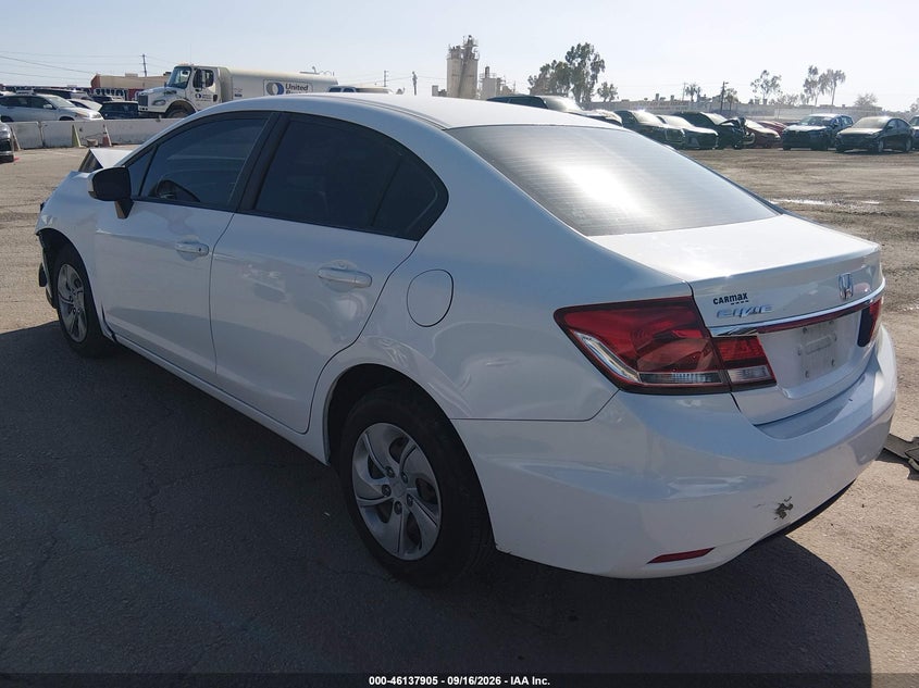 Vin: 2hgfb2f54fh540105, lot: 46637639, honda civic lx 20153