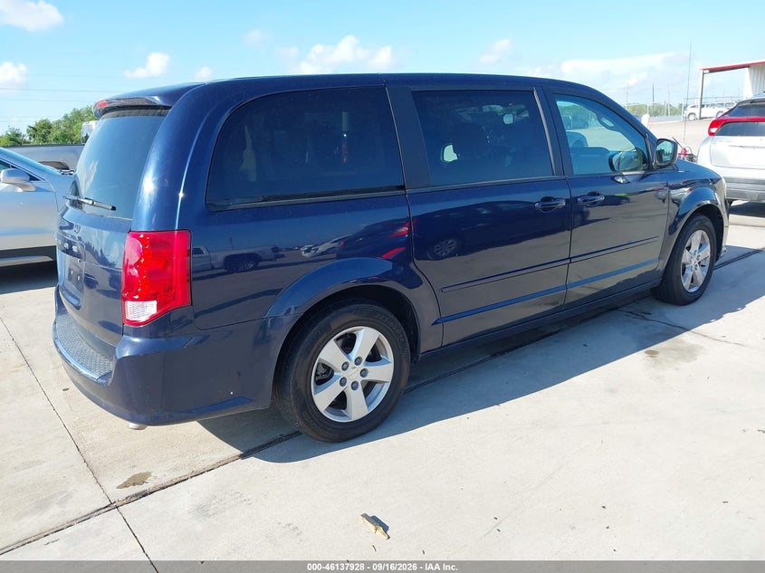 Vin: 2c4rdgbg7dr725864, lot: 46637662, dodge grand caravan se 20134