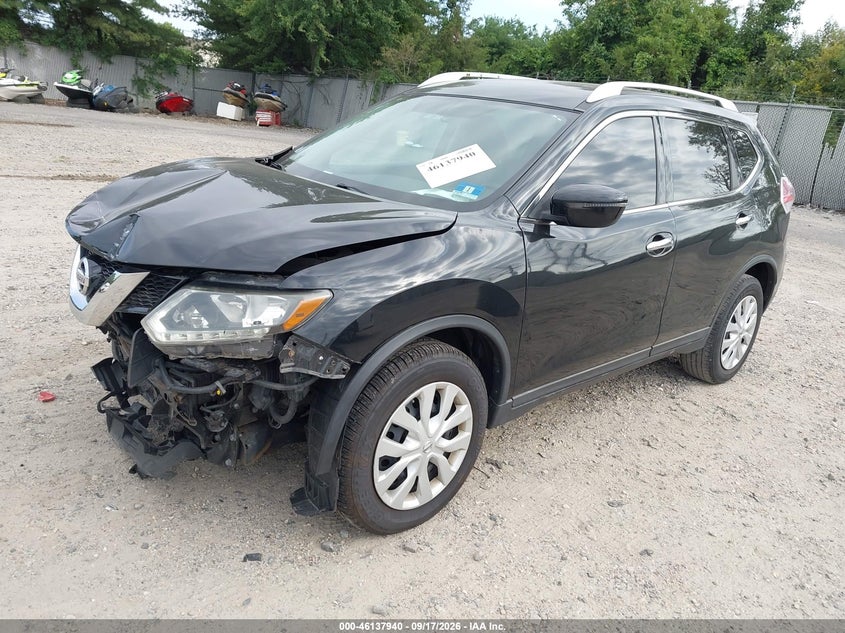Vin: knmat2mv5gp615609, lot: 46637674, nissan rogue s 20162