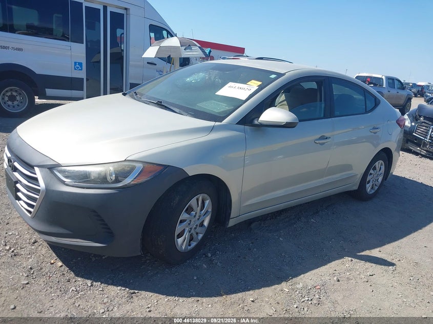 2017 Hyundai Elantra Se, Левый зад, IAAI, VIN KMHD74LFXHU071243 — фото 2