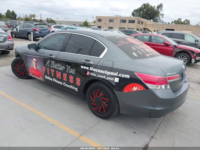 Vin: 1hgcp2f37ca242788, lot: 46637769, honda accord 2.4 lx 20123