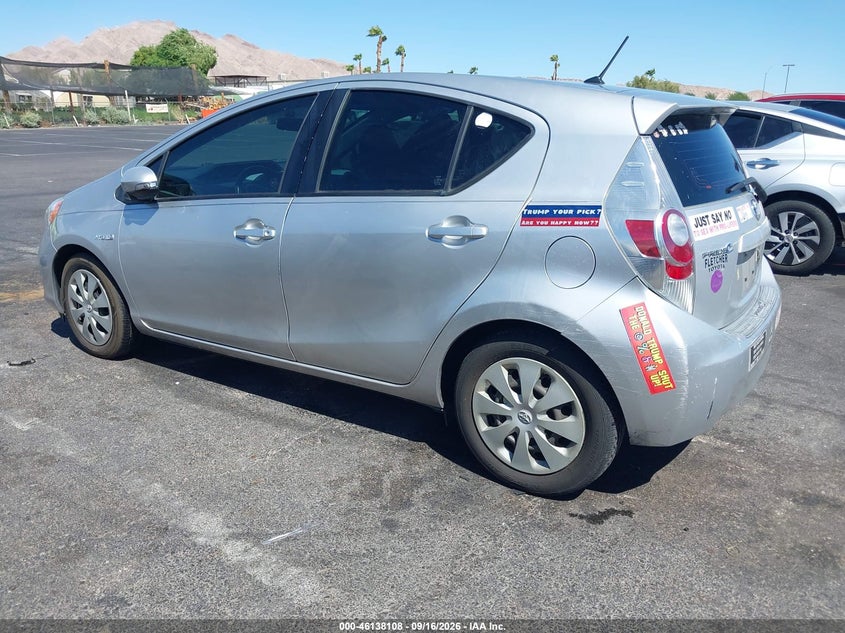 Vin: jtdkdtb33c1527471, lot: 46637842, toyota prius c two 20123