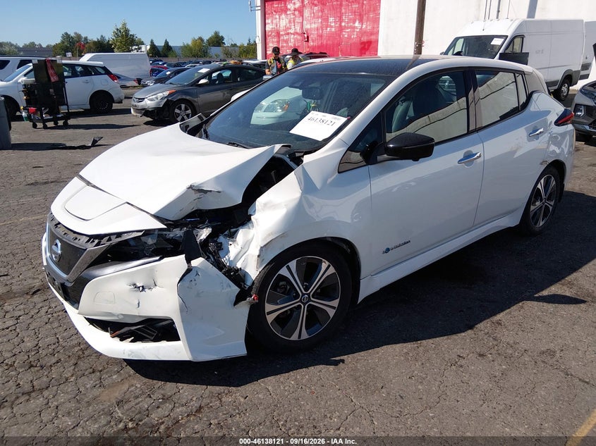Vin: 1n4az1cp3jc304714, lot: 46637855, nissan leaf sl 20182
