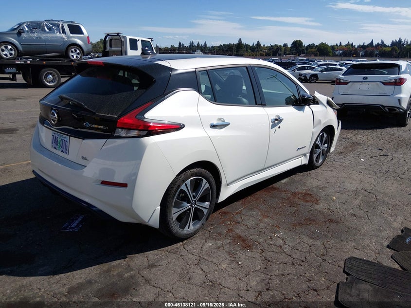 Vin: 1n4az1cp3jc304714, lot: 46637855, nissan leaf sl 20184