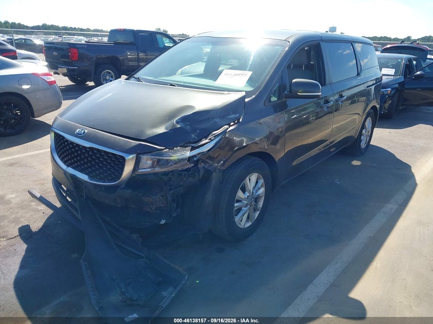 Vin: kndmb5c16h6222175, lot: 46637891, kia sedona lx 20172