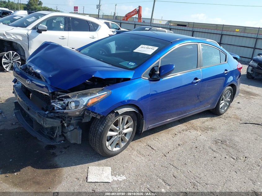 Vin: 3kpfl4a73he013493, lot: 46637928, kia forte s 20172