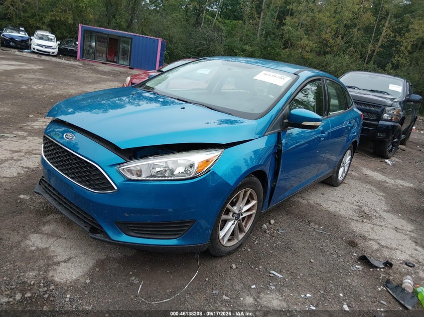 Vin: 1fadp3f21fl313076, lot: 46637942, ford focus se 20152