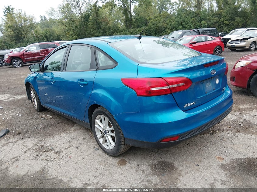 Vin: 1fadp3f21fl313076, lot: 46637942, ford focus se 20153