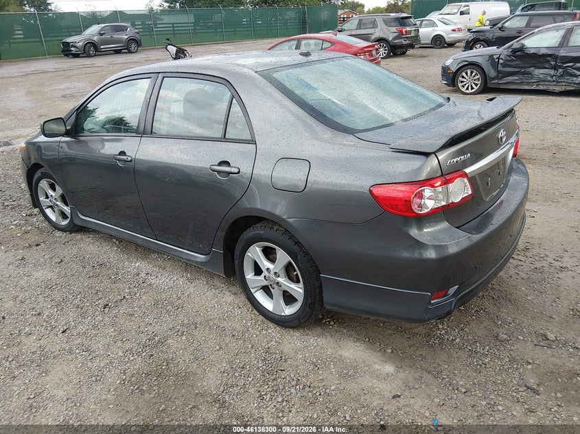 Vin: 2t1bu4ee3bc586288, lot: 46638034, toyota corolla s 20113