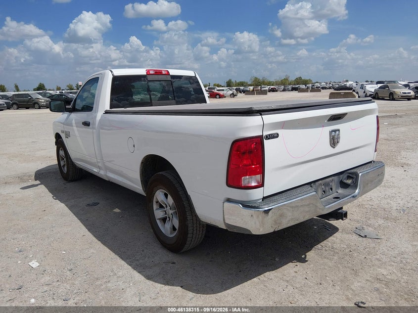 Vin: 3c6jr6dt3kg669791, lot: 46638049, ram 1500 classic tradesman  4x2 8' box 20193