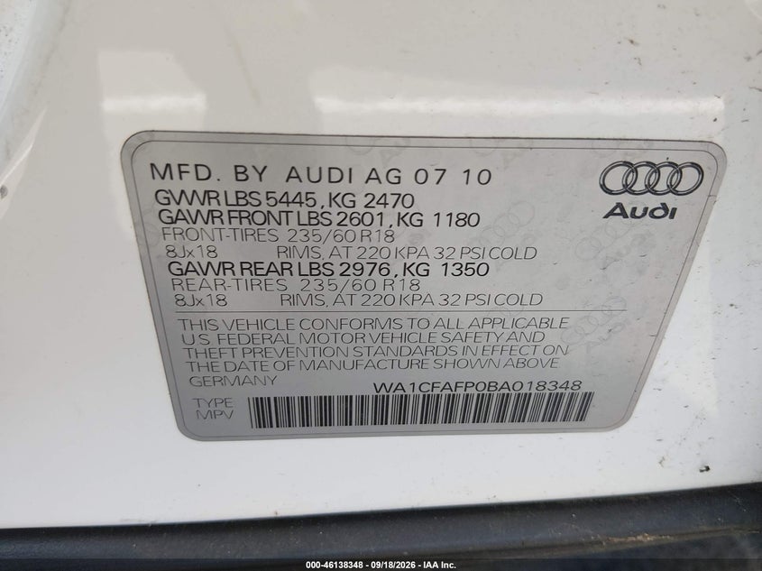 2011 AUDI Q5 2.0T PREMIUM · Фото 9